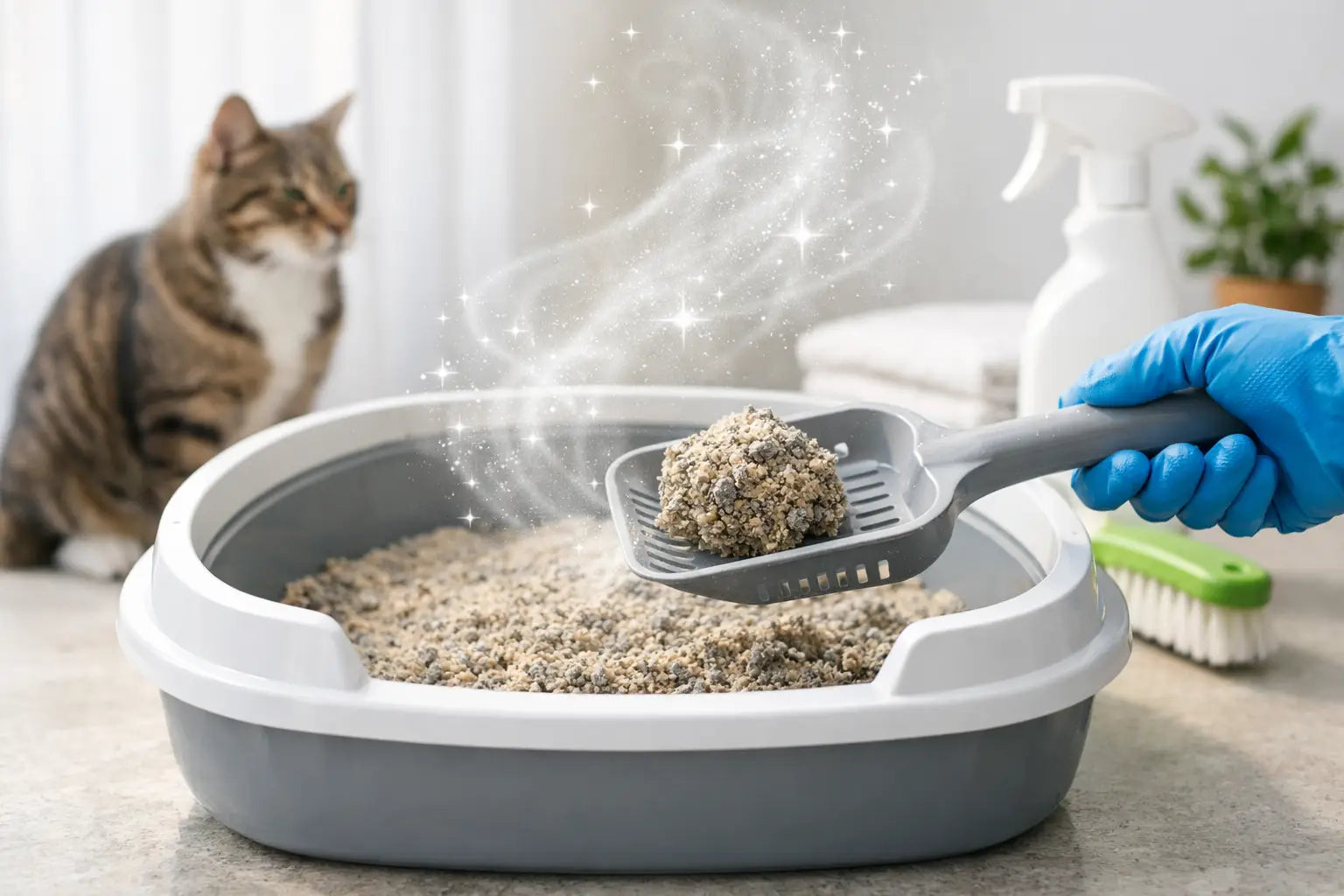 Katzenklo richtig reinigen für mehr Frische