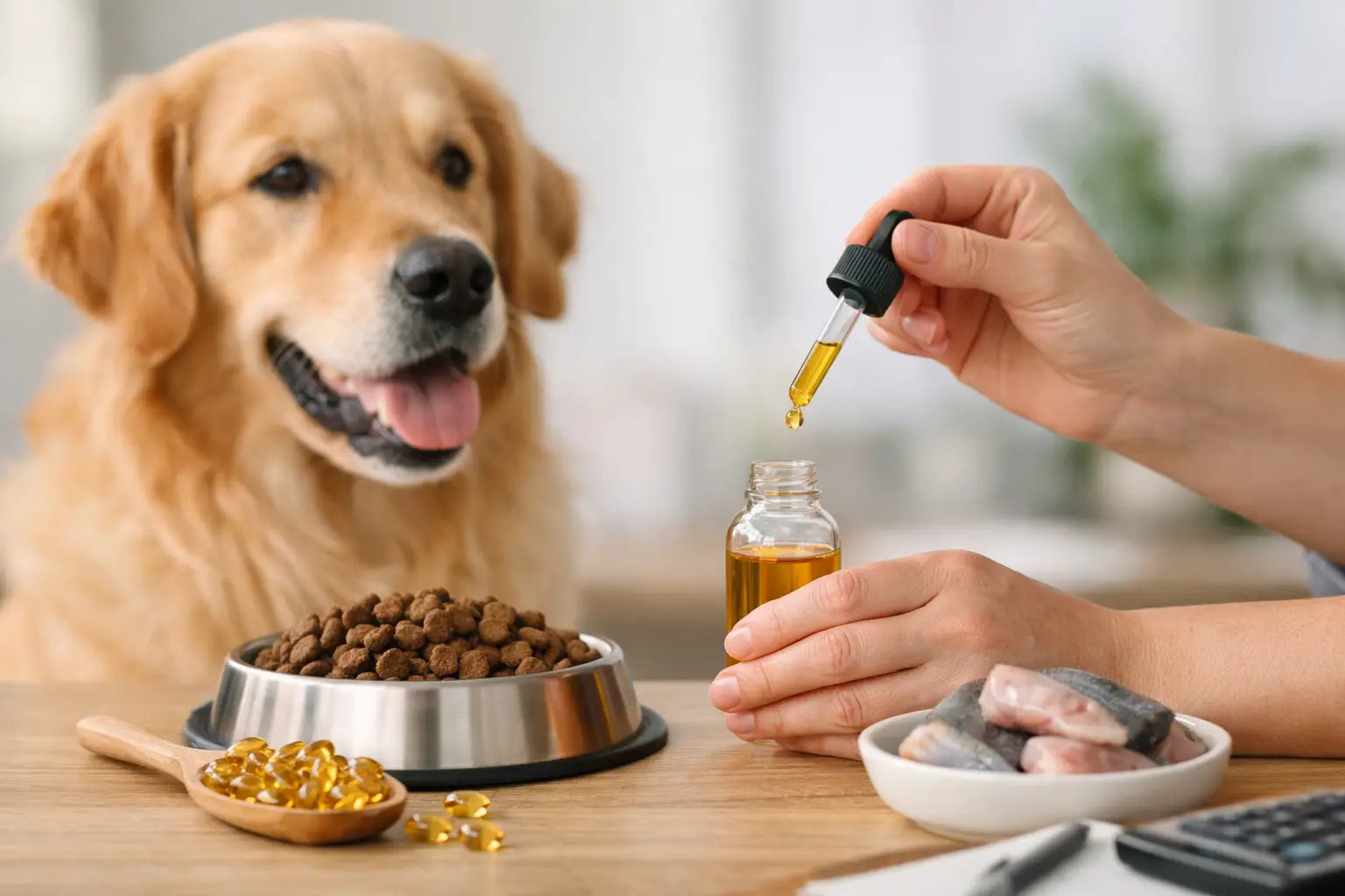 Omega-3-Öl Dosierung für deinen Hund berechnen