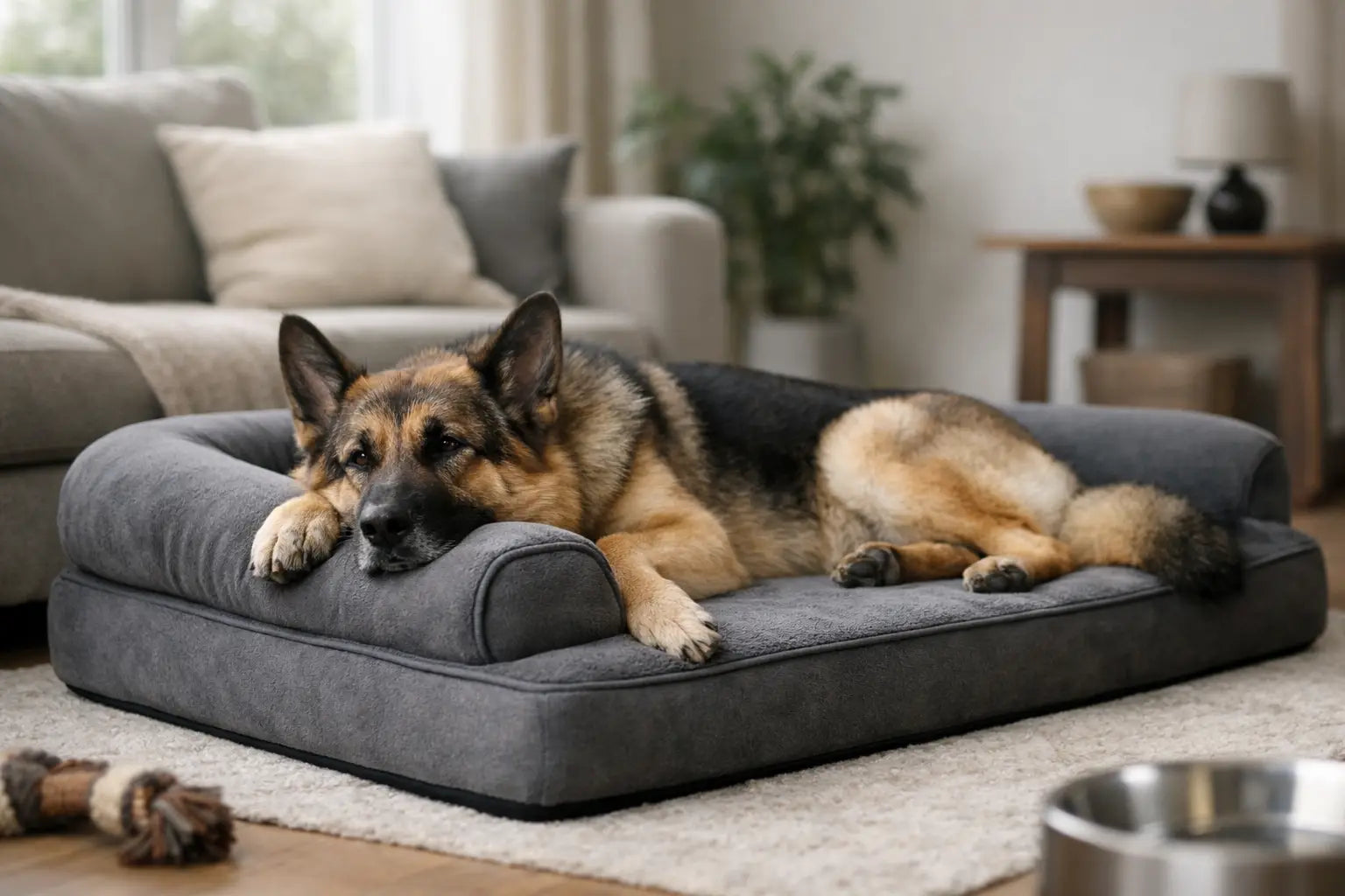 Orthopädisches Hundebett für große Hunde wählen