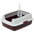 Karlie K-Cat 2 Katzentoilette mit extra hohem Rand - Dunkelrot