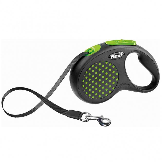 FLEXI Design Gurt-Roll-Leine - 5 m, 15 kg - gelb