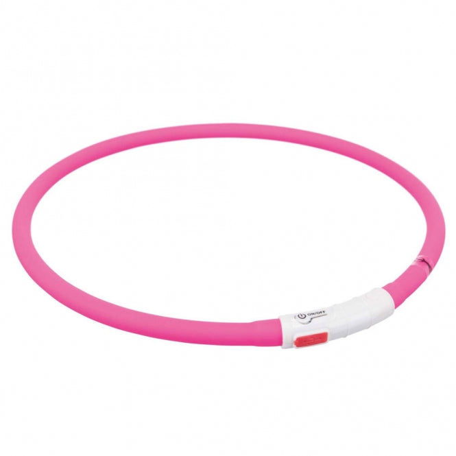 Trixie Flash Leuchtring USB aus Silikon - bunt