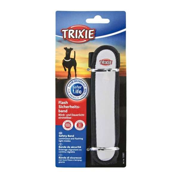 Trixie Flash Sicherheitsband - grau/schwarz