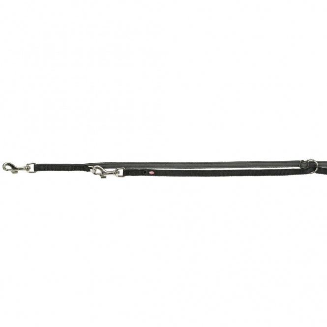 Trixie Premium Verlängerungsleine mit Neopren-Polsterung - schwarz/grafit - 2,00 m/10 mm
