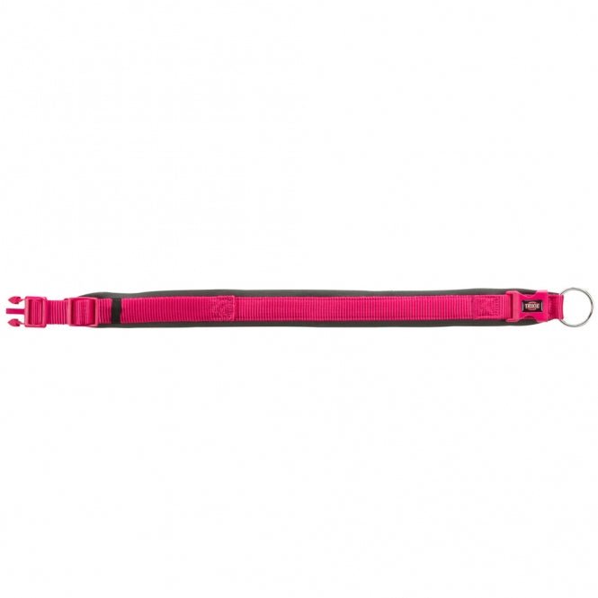 Trixie Premium Halsband, extra breite Neopren Polsterung - fuchsia/grafit - 27-35 cm/10 mm