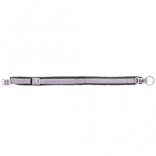 Trixie Premium Halsband, extra breite Neopren Polsterung - flieder/grafit - 27-35 cm/10 mm