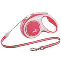 FLEXI Rollleine New COMFORT Seil - 5m, bis 20kg - rot