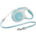 FLEXI Rollleine New COMFORT Seil - 8m, bis 12kg - hellblau