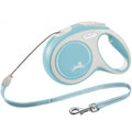 FLEXI Rollleine New COMFORT Seil - 8m, bis 20kg - hellblau
