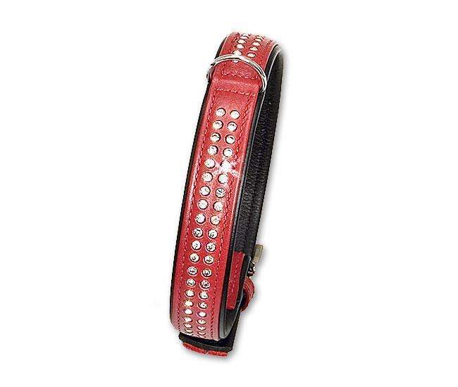 Karlie VINTAGE TIFFANY Halsband - Rot - 30 mm, 60 cm