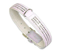 Karlie VINTAGE Strass Halsband 3-reihig - Hellrosa - 24 mm, 45 cm