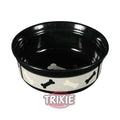 Trixie Keramiknapf Knochen Schwarz - 1,4 L
