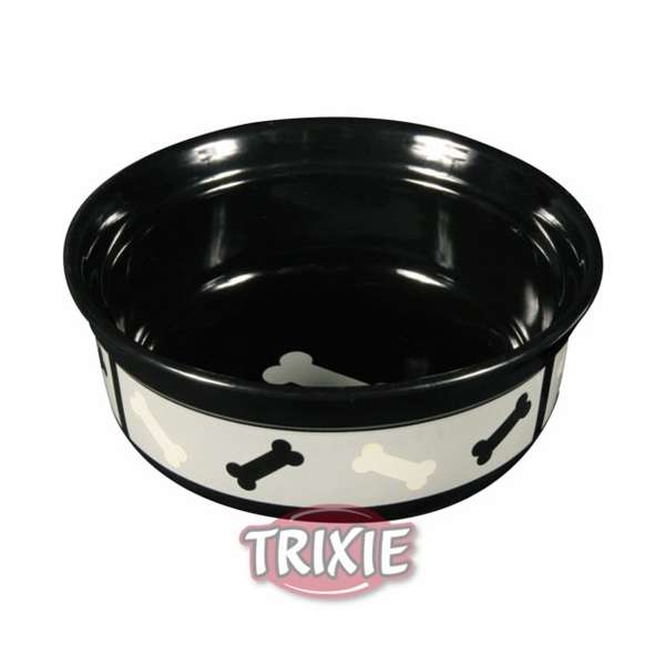 Trixie Keramiknapf Knochen Schwarz - 1,4 L