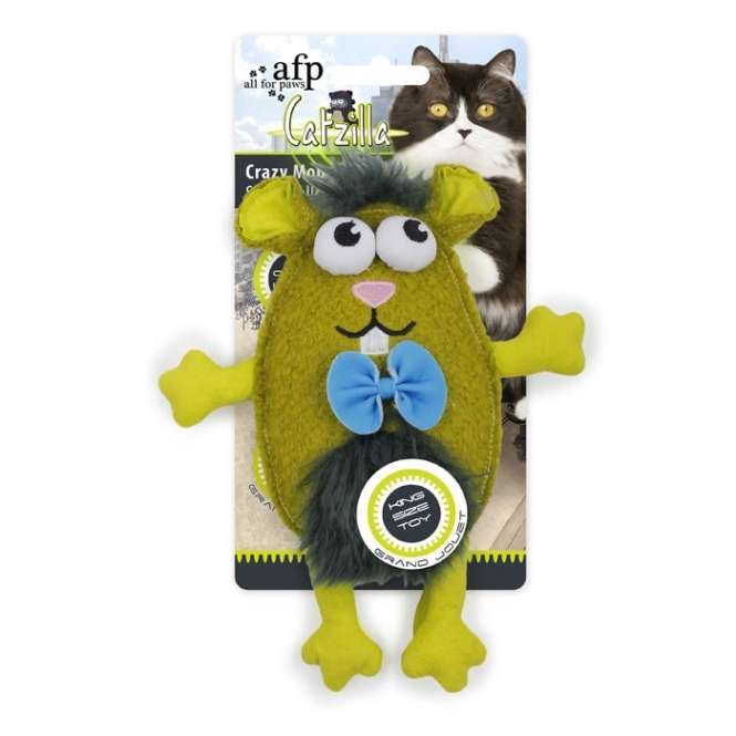 All for Paws Catzilla Crazy Mouse extra großes Katzenspielzeug