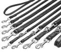 Karlie BUFFALO KROKO Büffelleder-Leine - Schwarz - 22 mm, 100 cm