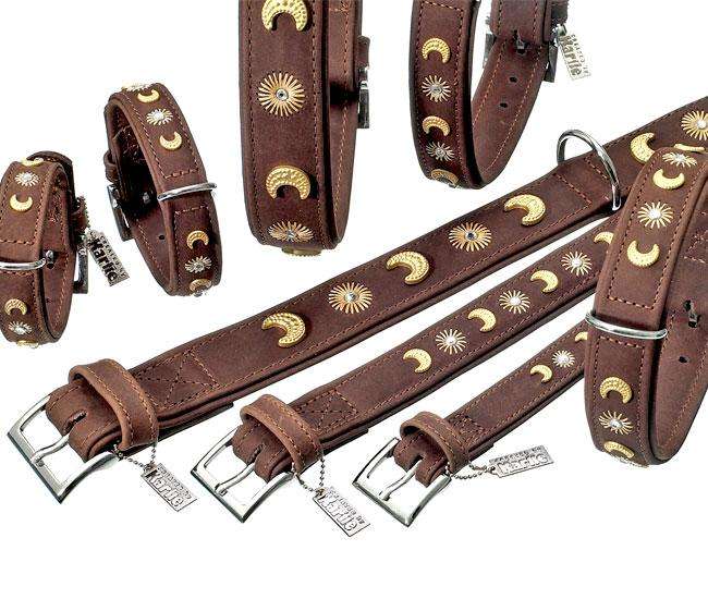 Karlie BUFFALO DECO Halsband MOND - Braun - 24 mm, 30 cm