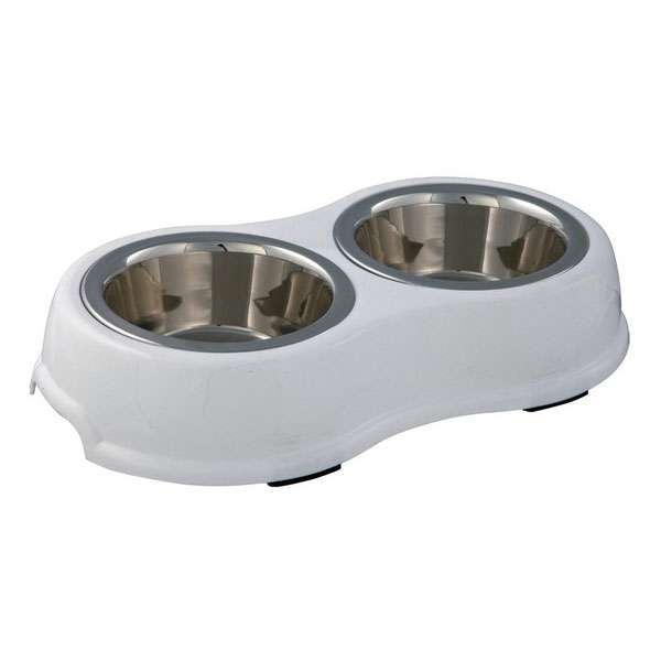 Trixie Napfset mit Kunststoffhalter - 2 x 0,75 l