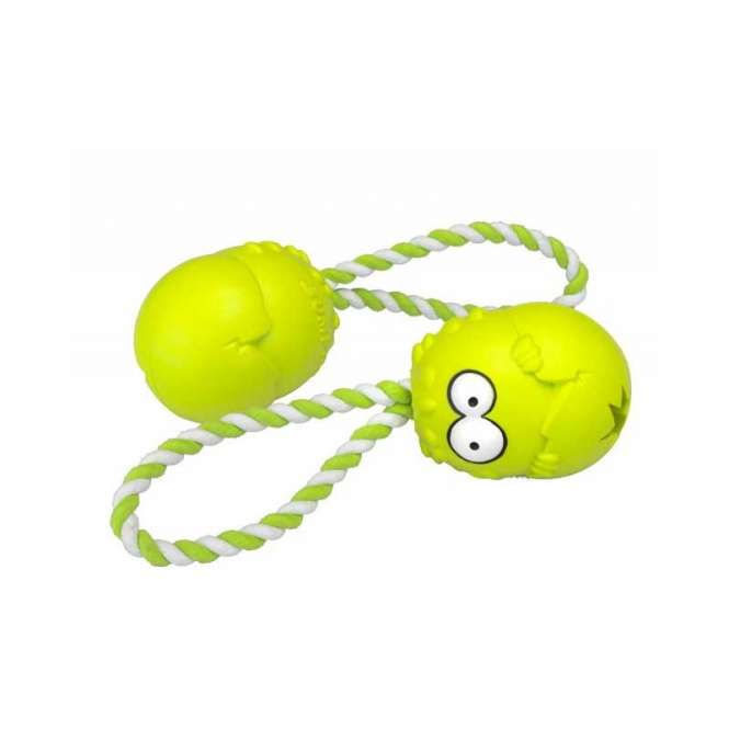 Coockoo Bumpies Extreme mit Seil und Aroma - für Hunde bis 27kg - Apple