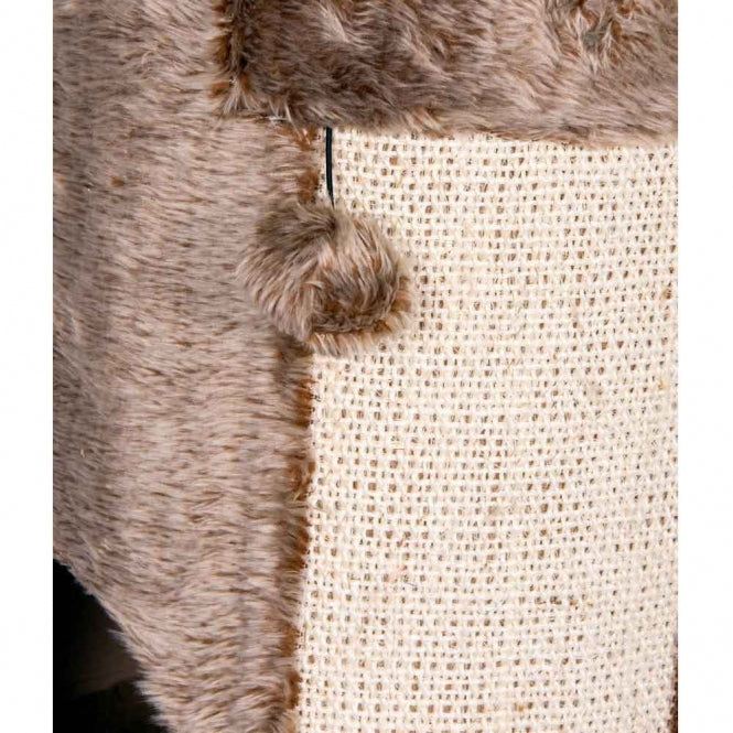 Karlie TREND LINE Kratztonne ROMBO - Braun, Teddy-Stoff