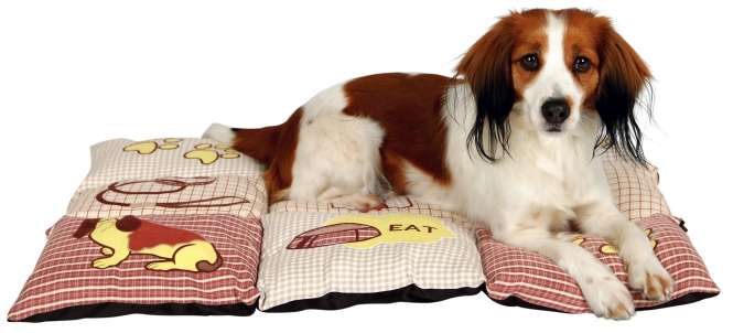 Trixie Patchwork-Decke - rot/beige, 80 x 55 cm