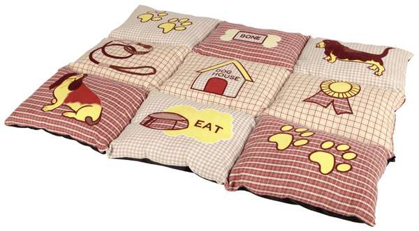 Trixie Patchwork-Decke - rot/beige, 80 x 55 cm