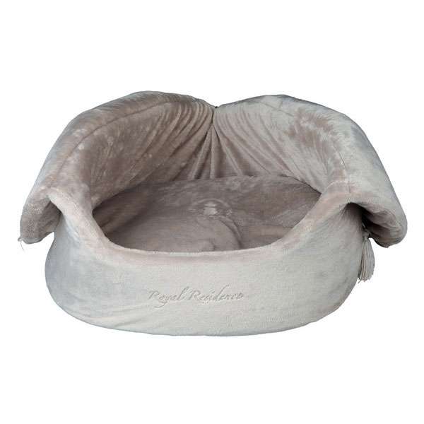 Trixie Hundekönig Kuschelhöhle und Bett - Beige, 50x45x48 cm