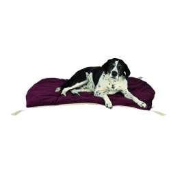 Trixie Hundekönig Decke mit Quasten - 100 × 78 cm, brombeer/beige