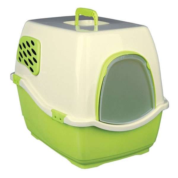 Trixie Katzentoilette Bill 1 F mit Haube und Filter - schwarz/creme
