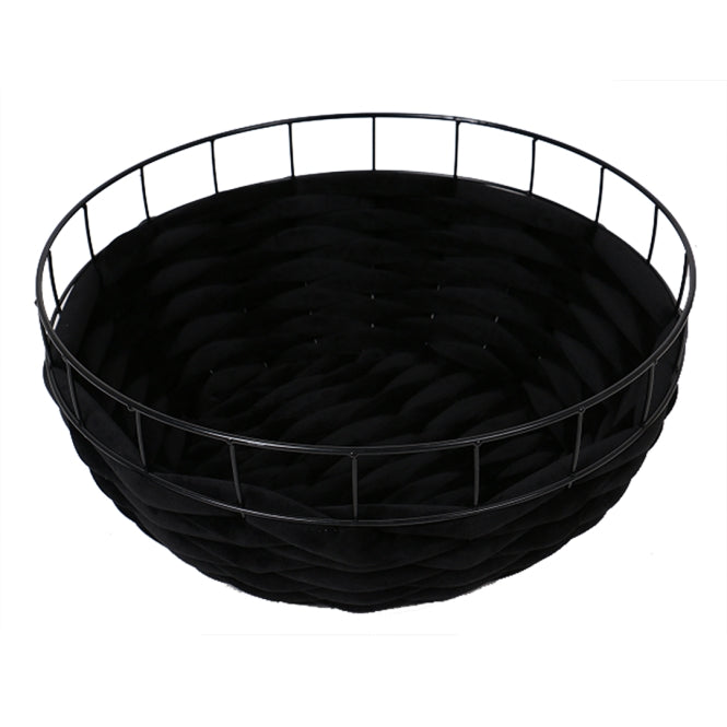 D&D Drahtkorb Ferry - schwarz - 60x60x25cm