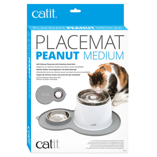 CATIT Silikonmatte Erdnuss - 46 x 29 cm - Grau