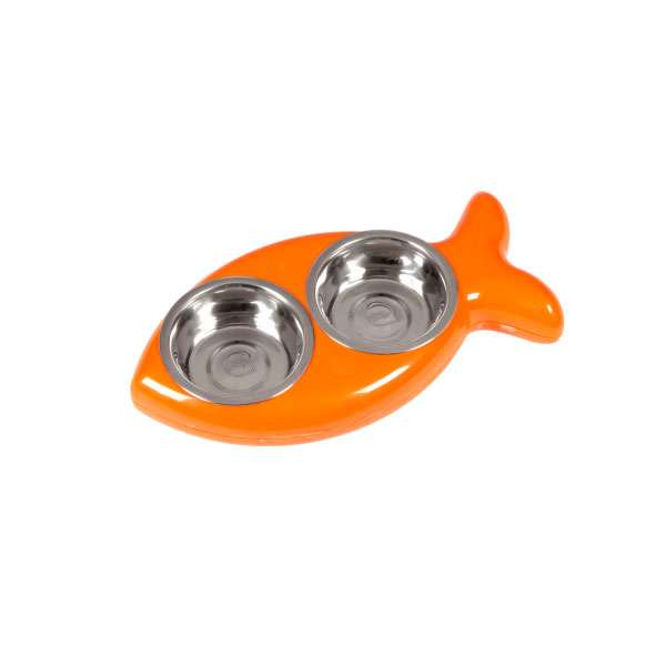 Karlie Flamingo The Fish Bowl Doppelnapf - 2 x 250 ml - Orange