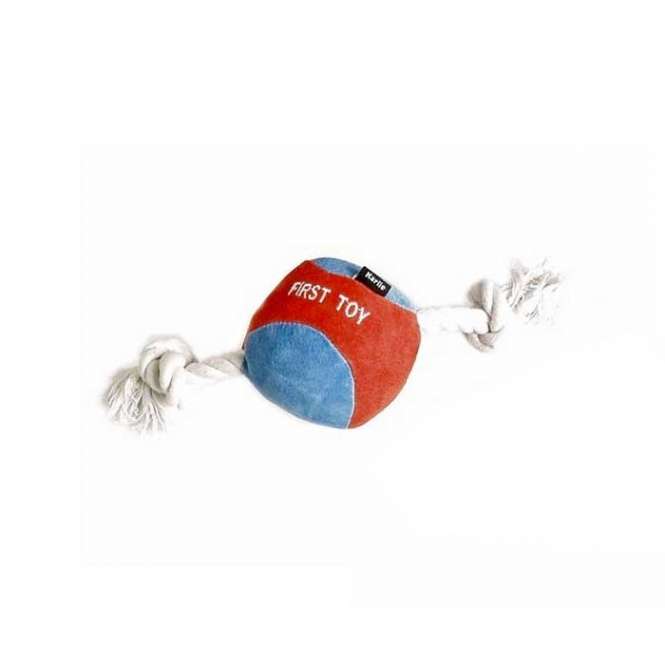 Karlie Flamingo Puppy Ball aus Leder-Baumwollmix