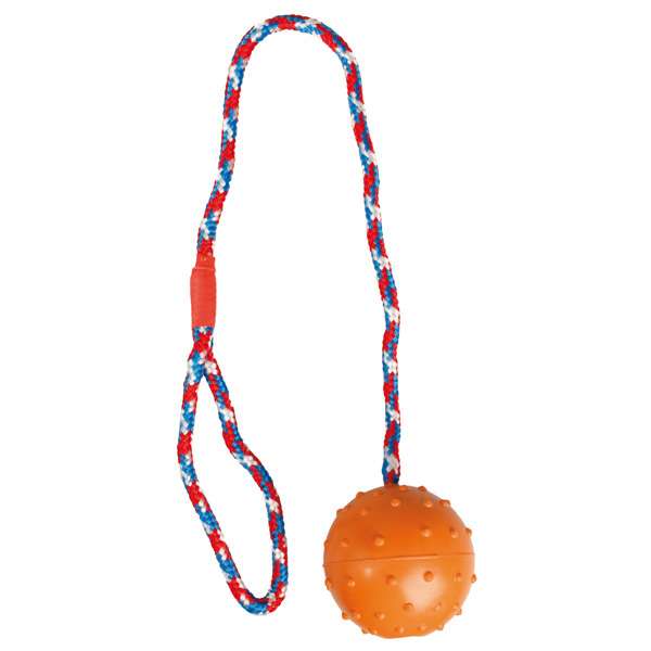 Karlie Flamingo Gummiball mit Glocke am Seil