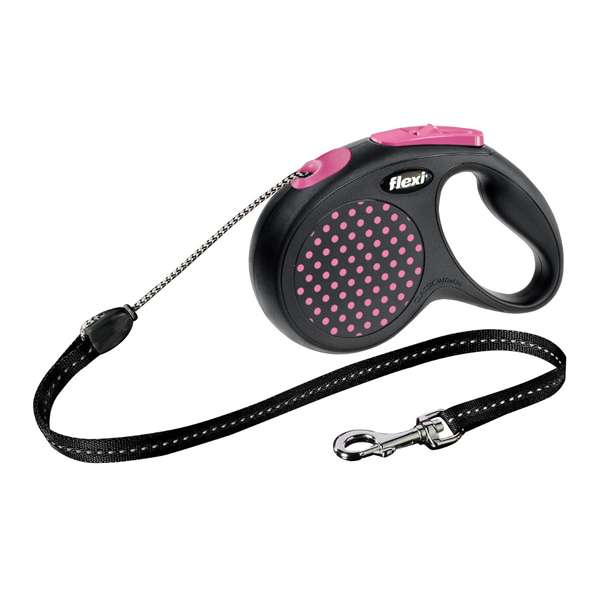 FLEXI Design Seil-Roll-Leine - 5 m, 12 kg - pink