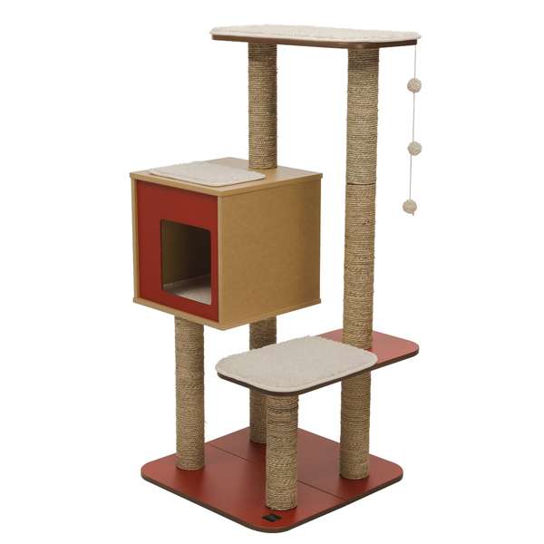 Vesper Kratzbaum V-High Base - Rot