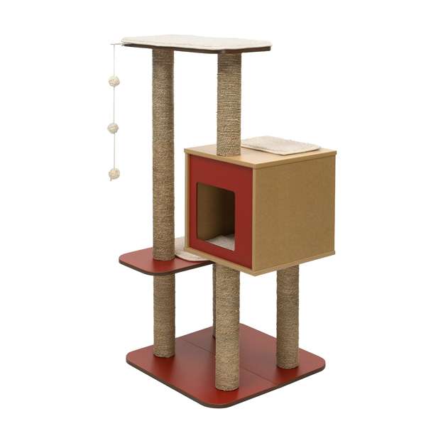 Vesper Kratzbaum V-High Base - Rot