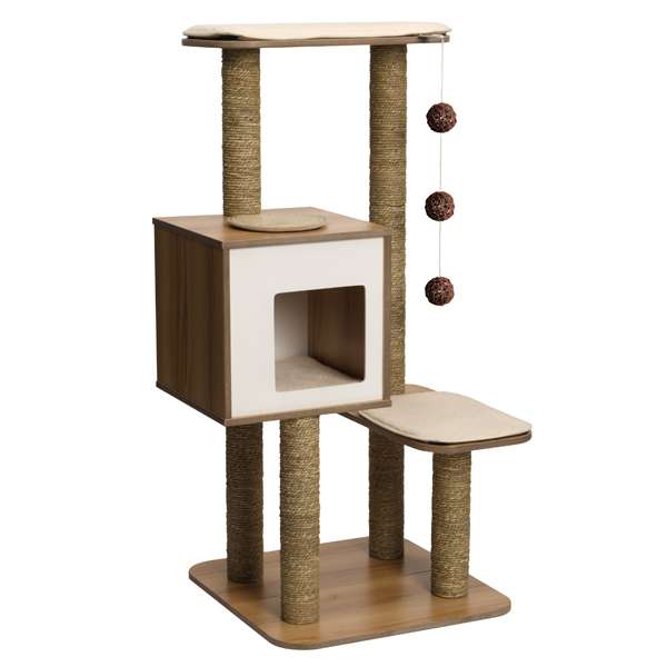 Vesper Kratzbaum V-High Base - Walnuss