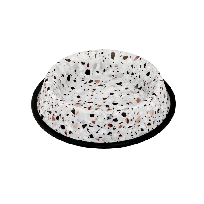 Duvoplus Edelstahlnapf Deco fix terrazzo look - 1000ml / 25,8x25,8x5,1cm