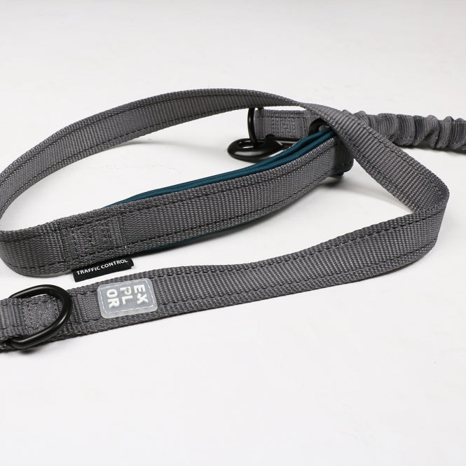 Duvoplus EXPLOR Ultimate Fit 2in1 Leine Classic - petrol blue - 180cm - 16mm