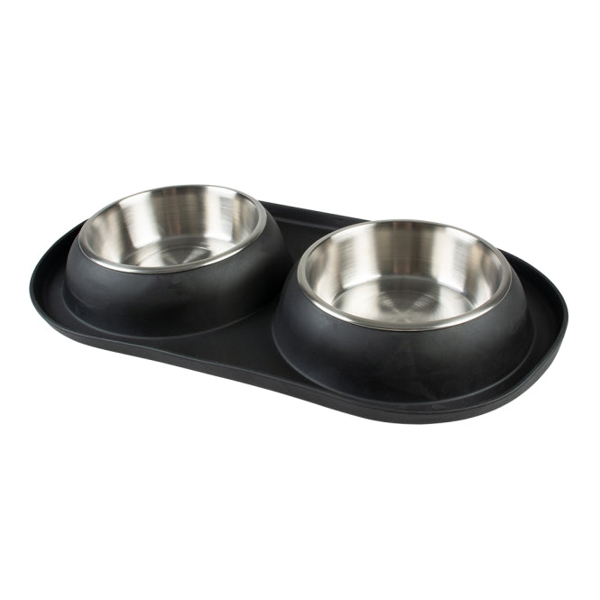 Duvoplus Dinner-Set Gummi - schwarz - 2 x 220ml