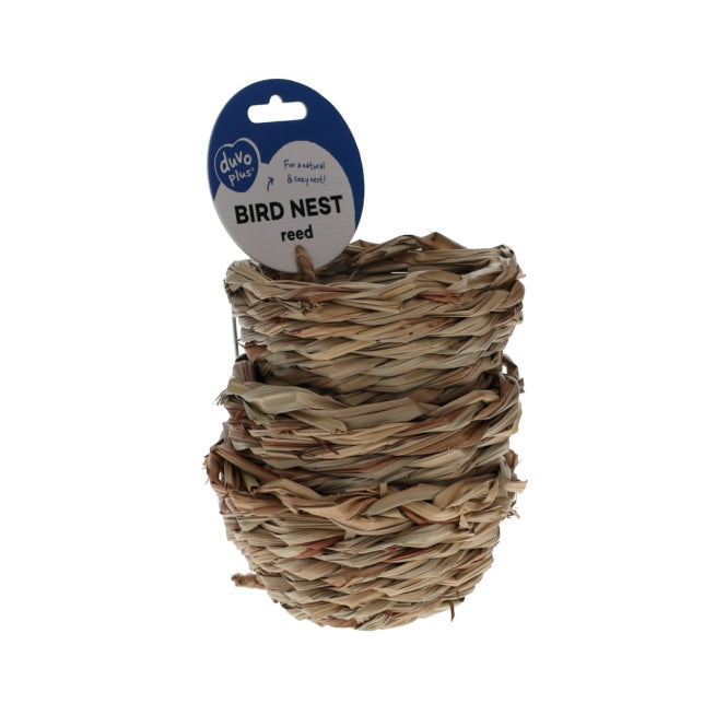 Duvoplus Schilfnest für Vögel - 3 Stück - Ø12cm