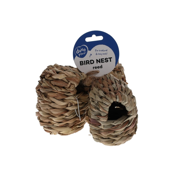 Duvoplus geschlossenes Schilfnest für Vögel - 3 Stück - 10x10x15cm