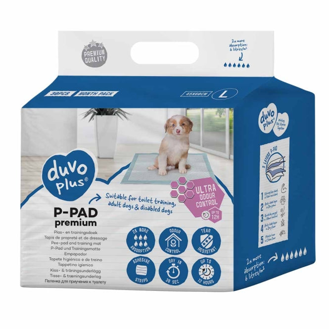 Duvoplus Welpenunterlagen Premium Geruchskontrolle - 30st - 60x90cm