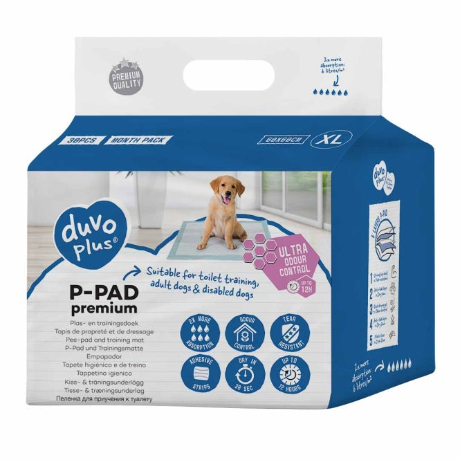 Duvoplus Welpenunterlagen Premium Geruchskontrolle - 30st - 45x60cm