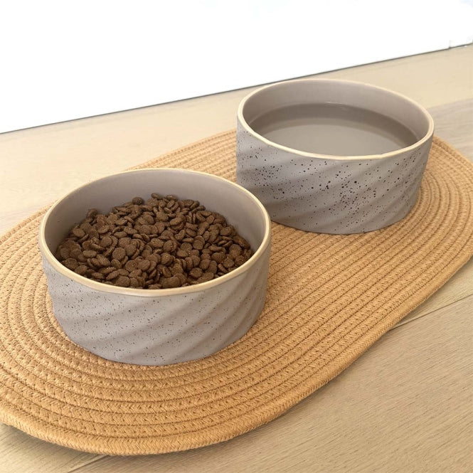 Duvoplus Keramiknapf Stone Wavy Dune - 800ml - 16x16x6cm