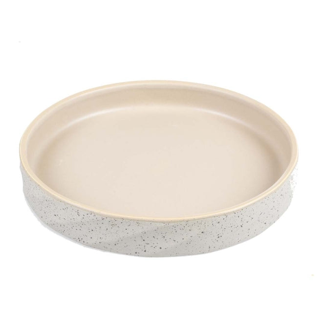 Duvoplus flacher Keramiknapf Stone Wavy Dune - 260ml - 14,5x14,5x3cm