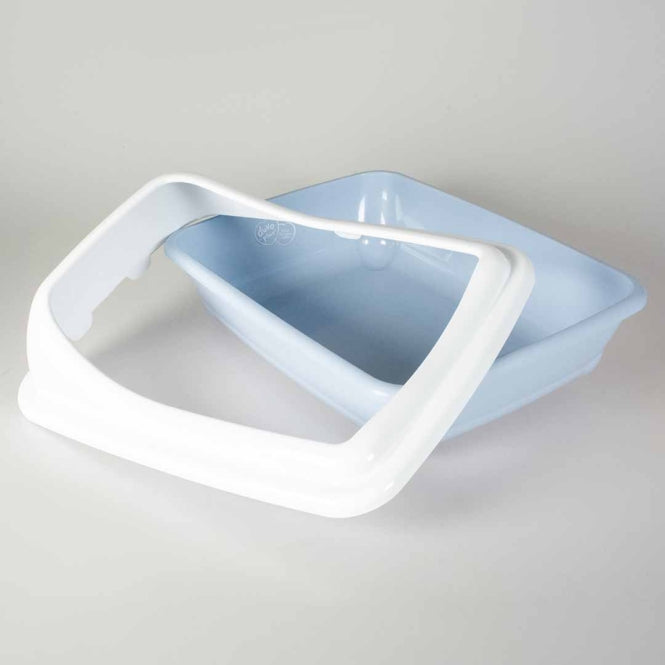 Duvoplus Katzentoilette Birba mit Rand - Azzuro - L - 56 x 39 x 21,5cm
