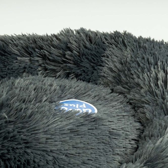 Duvoplus Donutbett Snug - dunkelgrau - L - 80x80x17cm