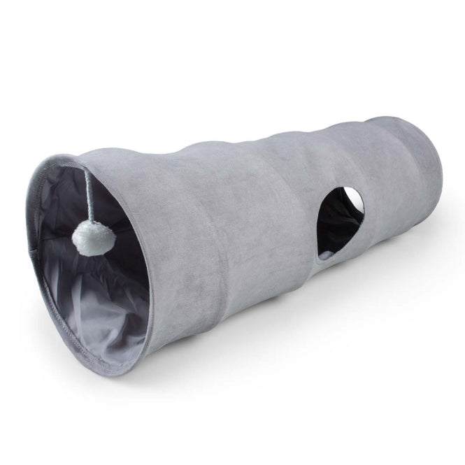 Duvoplus Spieltunnel Purrly - hellgrau - 120x25x25cm