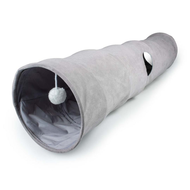 Duvoplus Spieltunnel Purrly - hellgrau - 80x25x25cm
